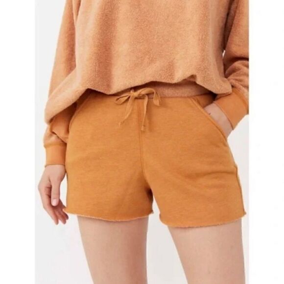 FP | Intimately Kelly Fleece Lounge Shorts in Cognac Size S - Picture 1 of 8
